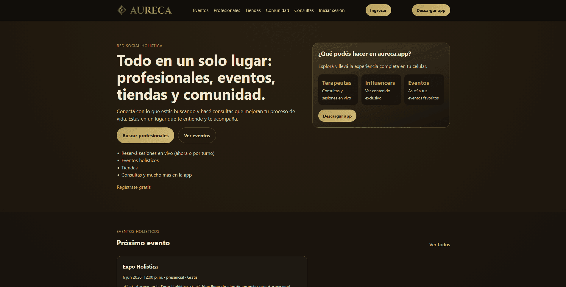 Aureca — captura principal
